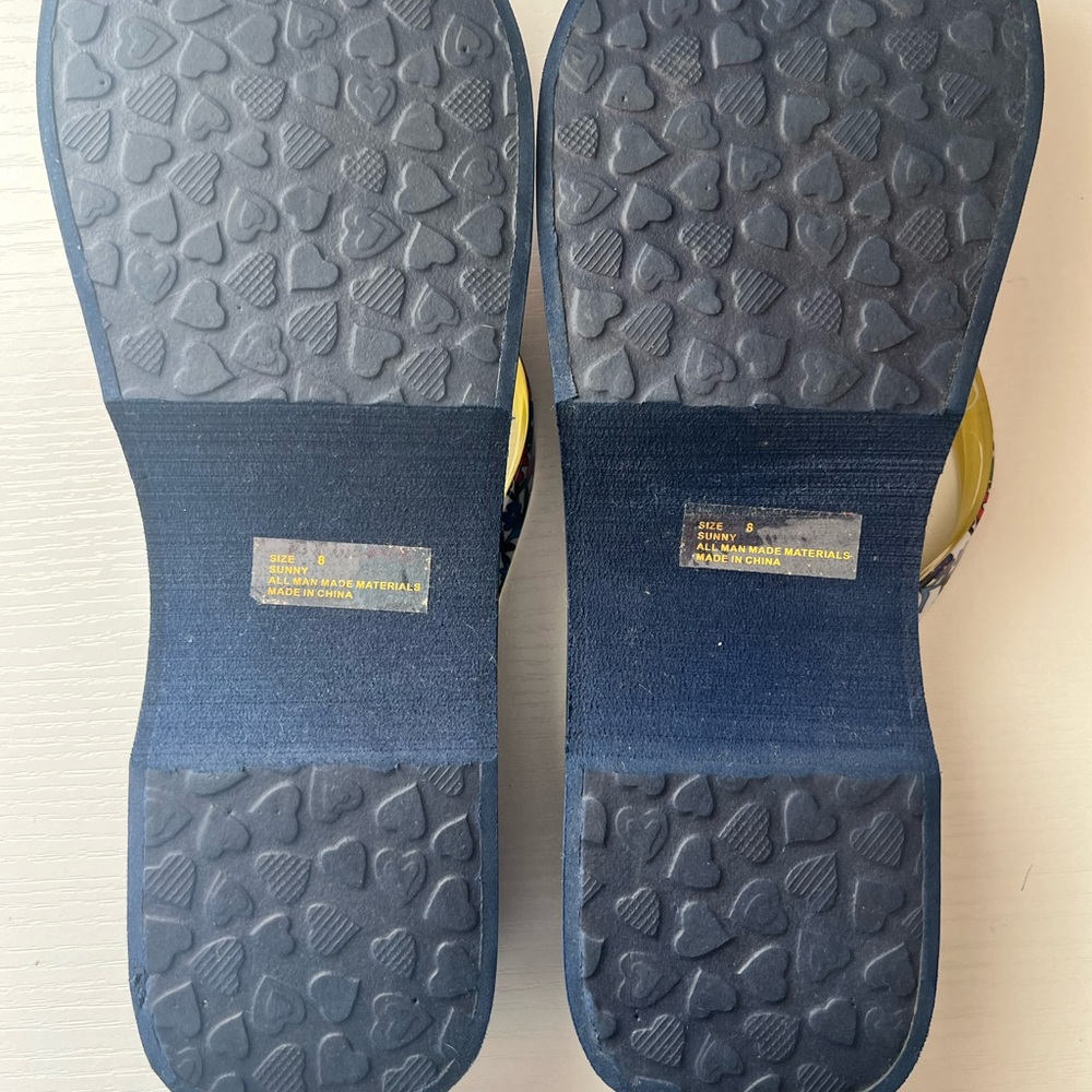 Brighton Sunny Floral Wedge Flip Flops - Picture 4 of 8